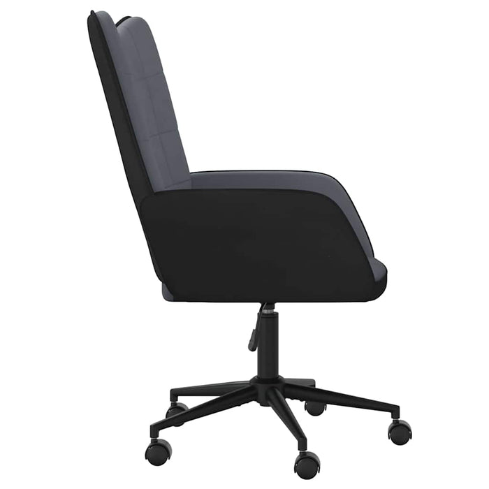 Scaun de relaxare, gri închis, catifea și PVC WALTI