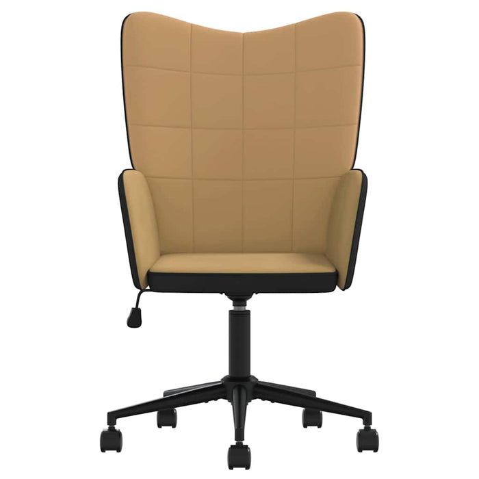 Scaun de relaxare, maro, catifea și PVC WALTI
