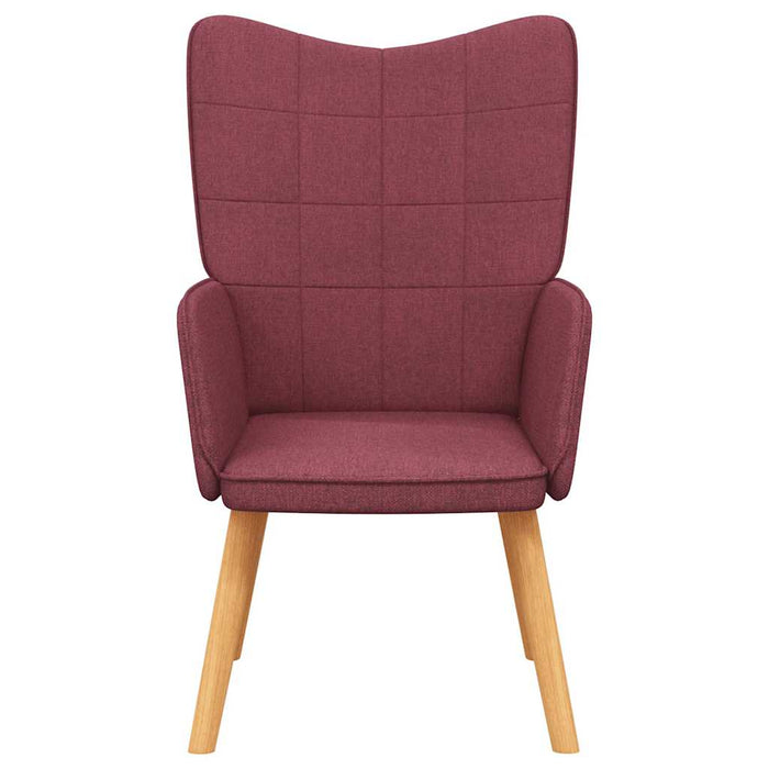 Scaun de relaxare, roșu vin, material textil WALTI