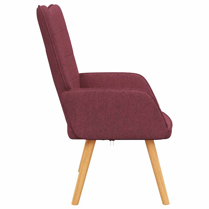 Scaun de relaxare, roșu vin, material textil WALTI