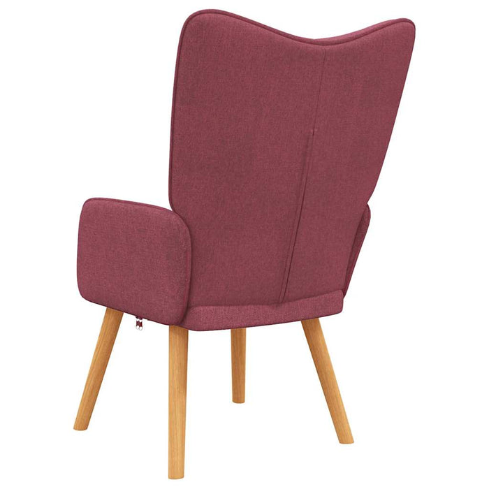 Scaun de relaxare, roșu vin, material textil WALTI