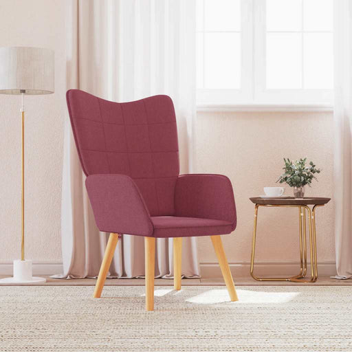 Scaun de relaxare, roșu vin, material textil - WALTI WALTI