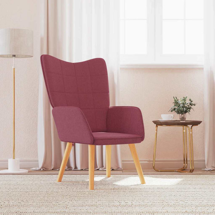 Scaun de relaxare, roșu vin, material textil WALTI
