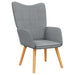 Scaun de relaxare cu taburet, gri deschis, textil - WALTI WALTI