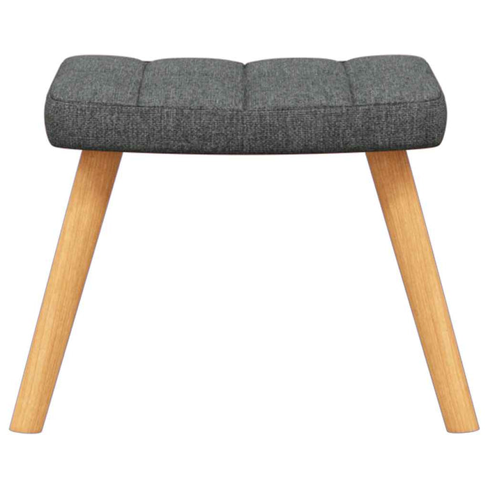 Scaun de relaxare cu taburet, gri închis, textil - WALTI WALTI