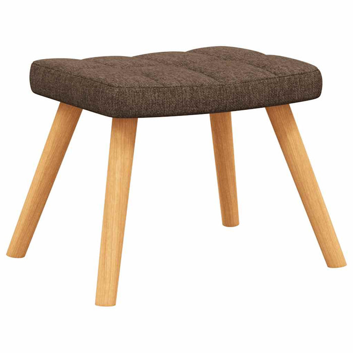 Scaun de relaxare cu taburet, maro, textil WALTI