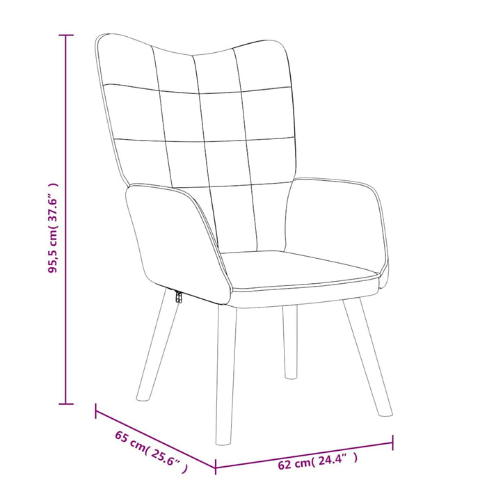 Scaun de relaxare cu taburet, albastru, textil WALTI