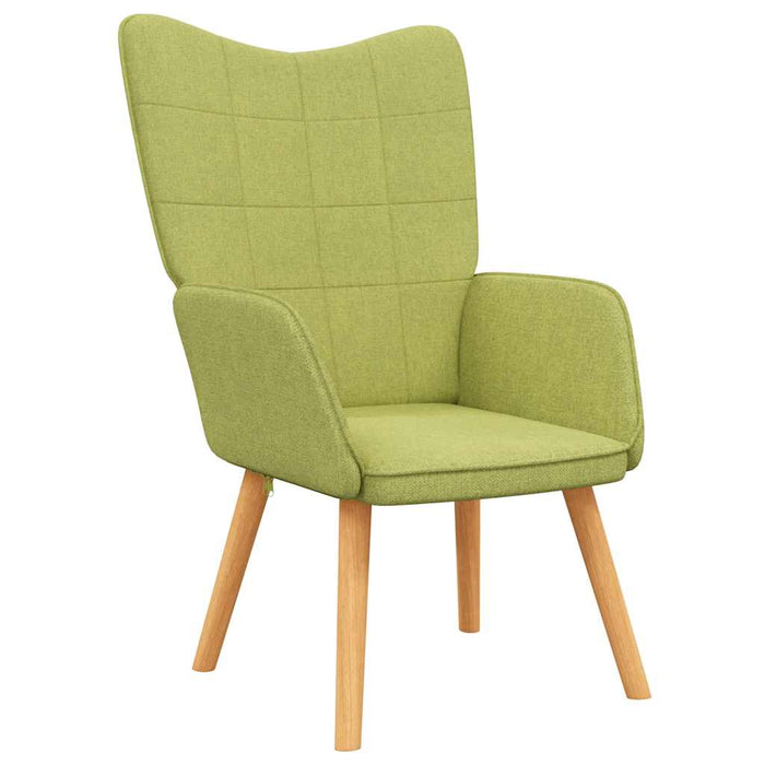 Scaun de relaxare cu taburet, verde, textil WALTI