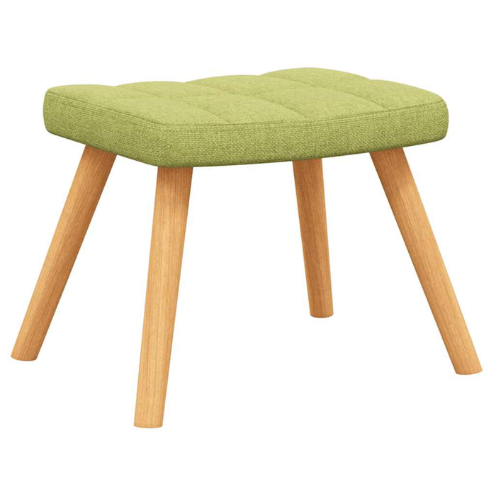 Scaun de relaxare cu taburet, verde, textil WALTI