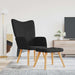 Scaun de relaxare cu taburet, negru, textil - WALTI WALTI