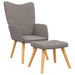 Scaun de relaxare cu taburet,taupe, textil - WALTI WALTI