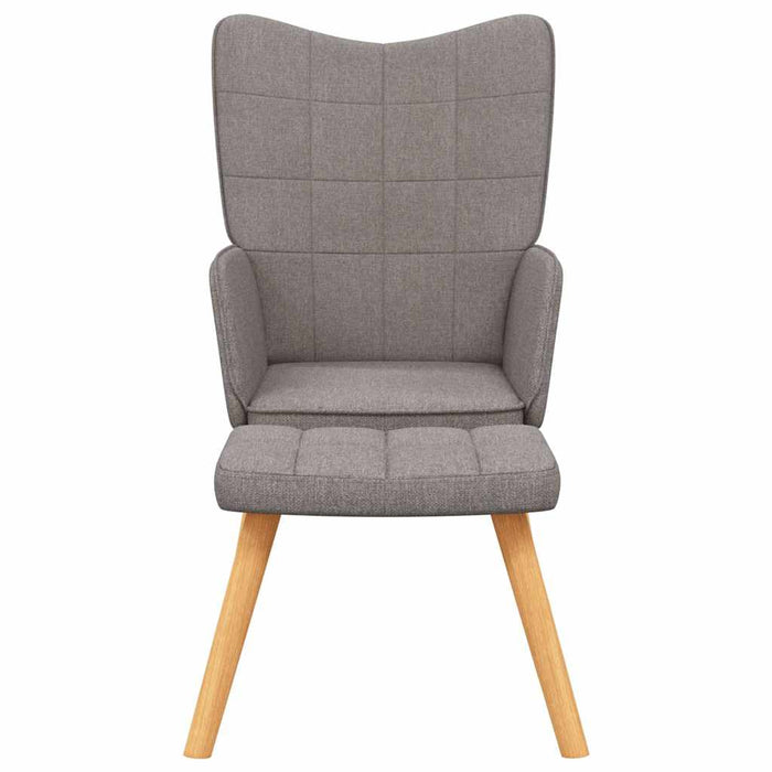 Scaun de relaxare cu taburet,taupe, textil - WALTI WALTI