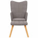 Scaun de relaxare cu taburet,taupe, textil - WALTI WALTI