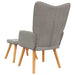 Scaun de relaxare cu taburet,taupe, textil - WALTI WALTI