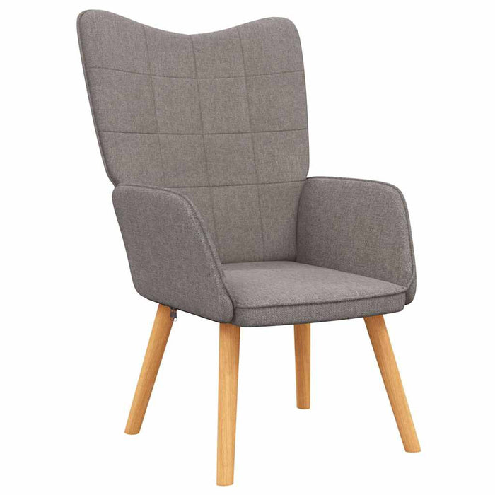 Scaun de relaxare cu taburet,taupe, textil - WALTI WALTI