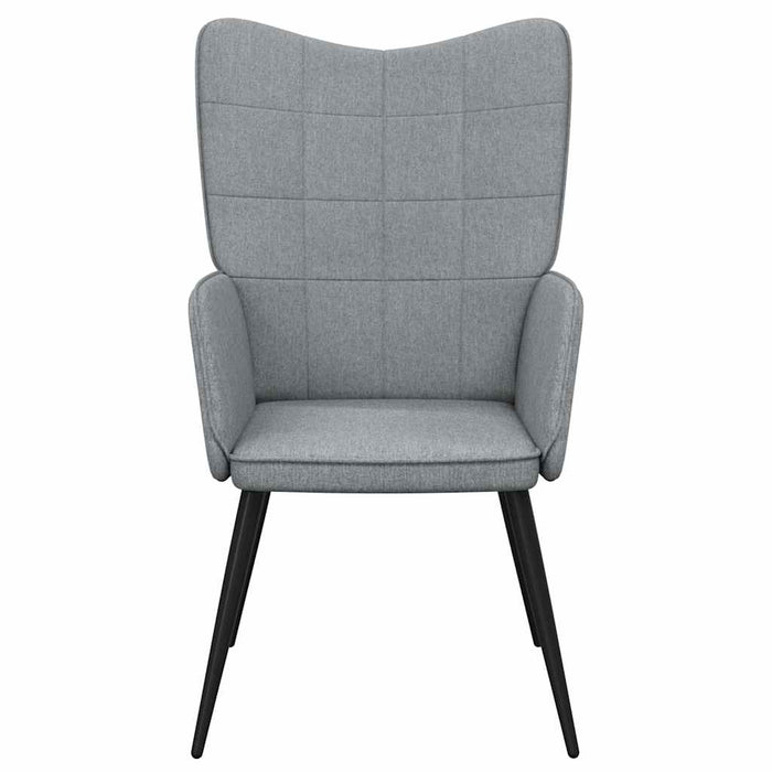 Scaun de relaxare, gri deschis, material textil WALTI