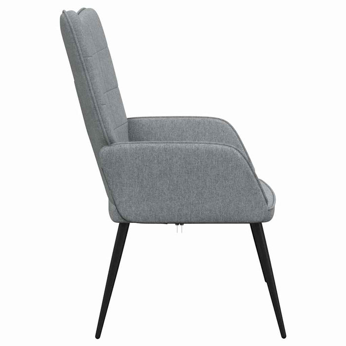 Scaun de relaxare, gri deschis, material textil WALTI