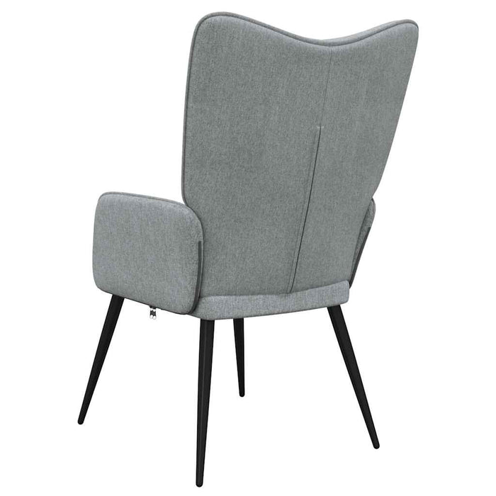 Scaun de relaxare, gri deschis, material textil WALTI
