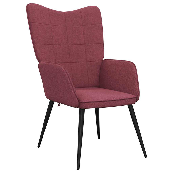Scaun de relaxare, roșu vin, material textil - WALTI WALTI