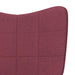 Scaun de relaxare, roșu vin, material textil - WALTI WALTI