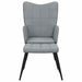 Scaun de relaxare cu taburet, gri deschis,textil - WALTI WALTI