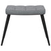 Scaun de relaxare cu taburet, gri deschis,textil - WALTI WALTI
