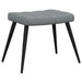 Scaun de relaxare cu taburet, gri deschis,textil - WALTI WALTI