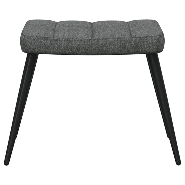 Scaun de relaxare cu taburet, gri închis, textil - WALTI WALTI