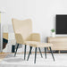 Scaun de relaxare cu taburet, crem, textil - WALTI WALTI