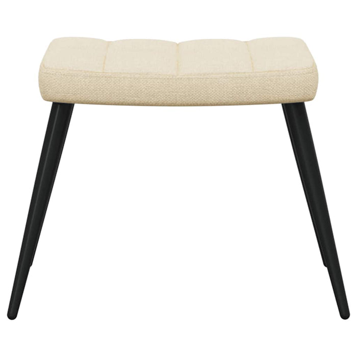 Scaun de relaxare cu taburet, crem, textil - WALTI WALTI