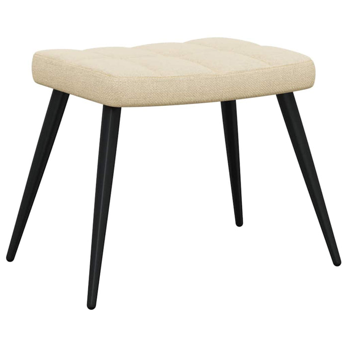 Scaun de relaxare cu taburet, crem, textil - WALTI WALTI