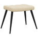 Scaun de relaxare cu taburet, crem, textil - WALTI WALTI