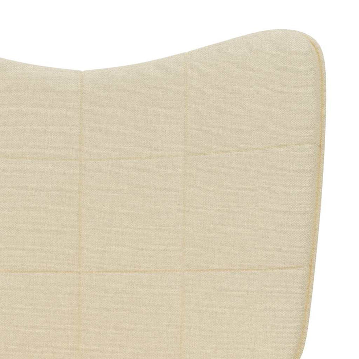 Scaun de relaxare cu taburet, crem, textil - WALTI WALTI