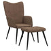 Scaun de relaxare cu taburet, maro, textil - WALTI WALTI