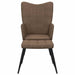 Scaun de relaxare cu taburet, maro, textil - WALTI WALTI