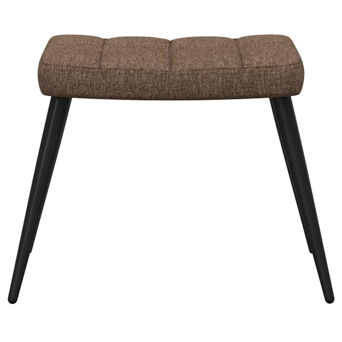 Scaun de relaxare cu taburet, maro, textil - WALTI WALTI