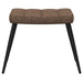 Scaun de relaxare cu taburet, maro, textil - WALTI WALTI