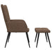 Scaun de relaxare cu taburet, maro, textil - WALTI WALTI
