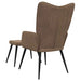 Scaun de relaxare cu taburet, maro, textil - WALTI WALTI