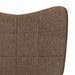 Scaun de relaxare cu taburet, maro, textil - WALTI WALTI