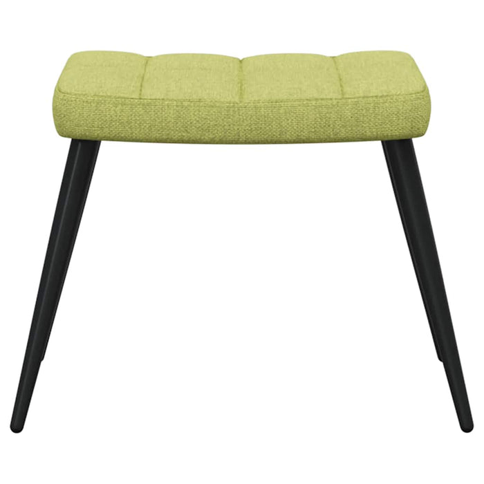 Scaun de relaxare cu taburet, verde, textil WALTI