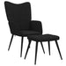 Scaun de relaxare cu taburet, negru, textil - WALTI WALTI