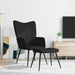 Scaun de relaxare cu taburet, negru, textil - WALTI WALTI