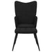 Scaun de relaxare cu taburet, negru, textil - WALTI WALTI