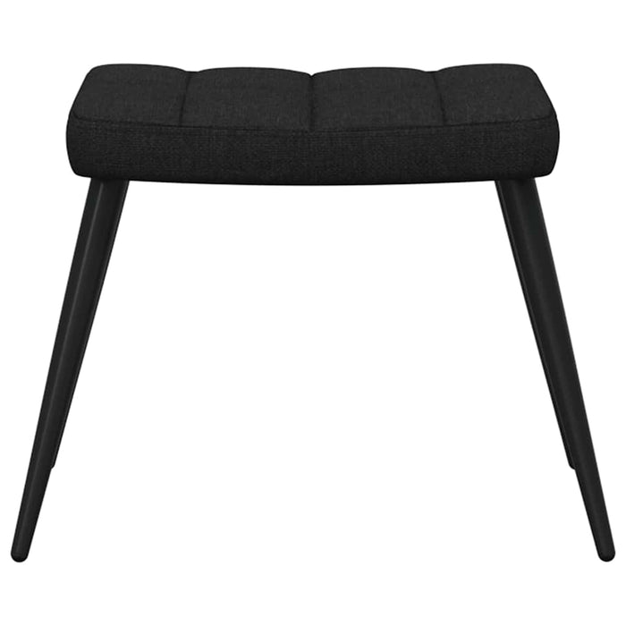 Scaun de relaxare cu taburet, negru, textil - WALTI WALTI