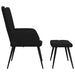 Scaun de relaxare cu taburet, negru, textil - WALTI WALTI