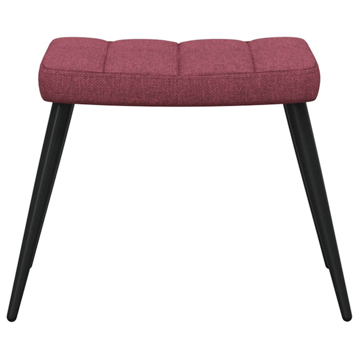 Scaun de relaxare cu taburet, roșu vin, textil - WALTI WALTI