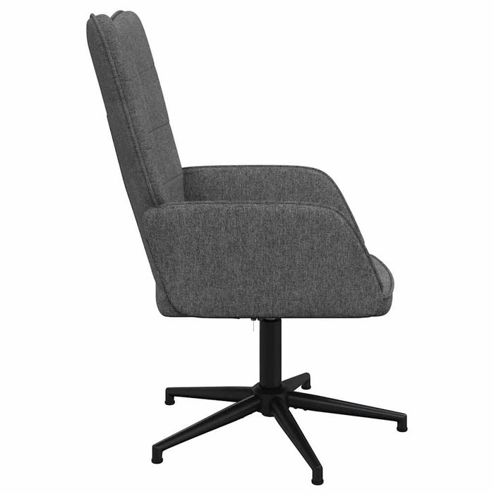 Scaun de relaxare, gri închis, material textil WALTI