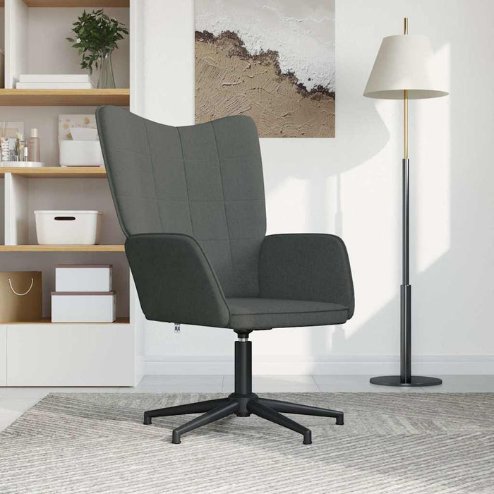 Scaun de relaxare, gri închis, material textil WALTI