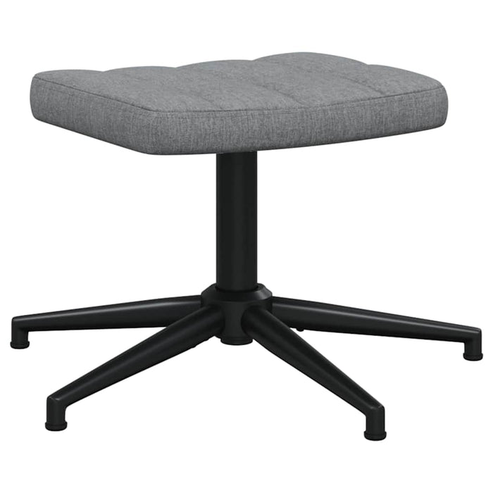Scaun de relaxare cu taburet, gri deschis, textil WALTI